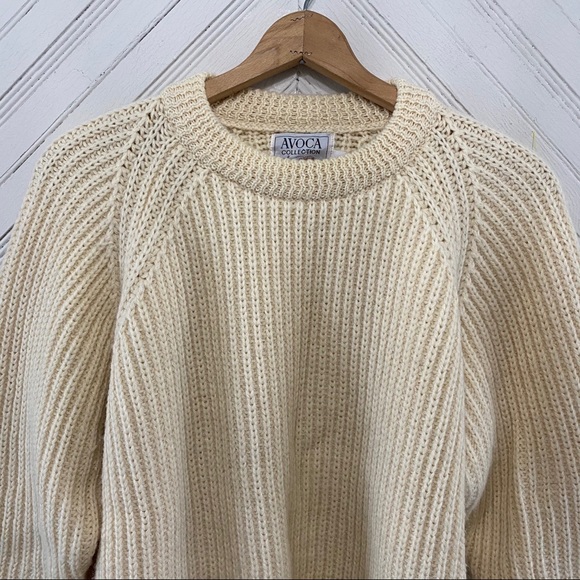 Vintage Ireland Made Chunky Knit Wool Sweater - Picture 2 of 13